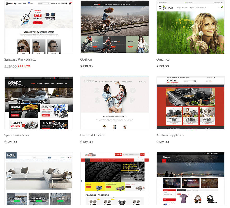 Xcart review of themes