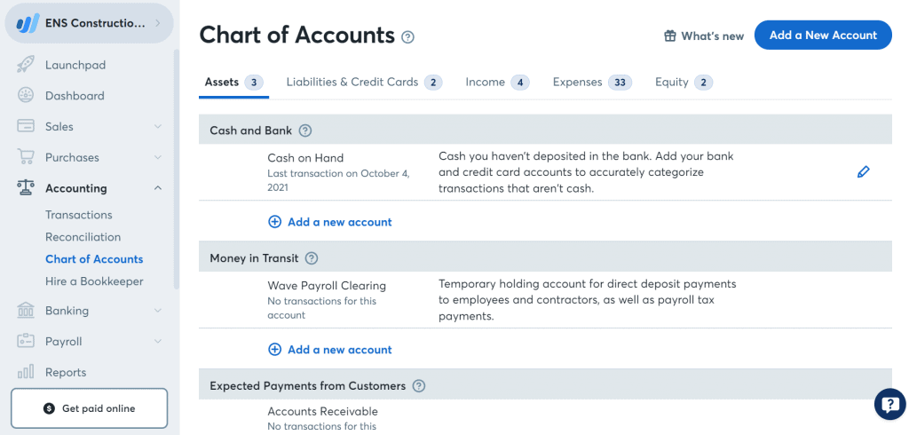 wave bookkeeping features