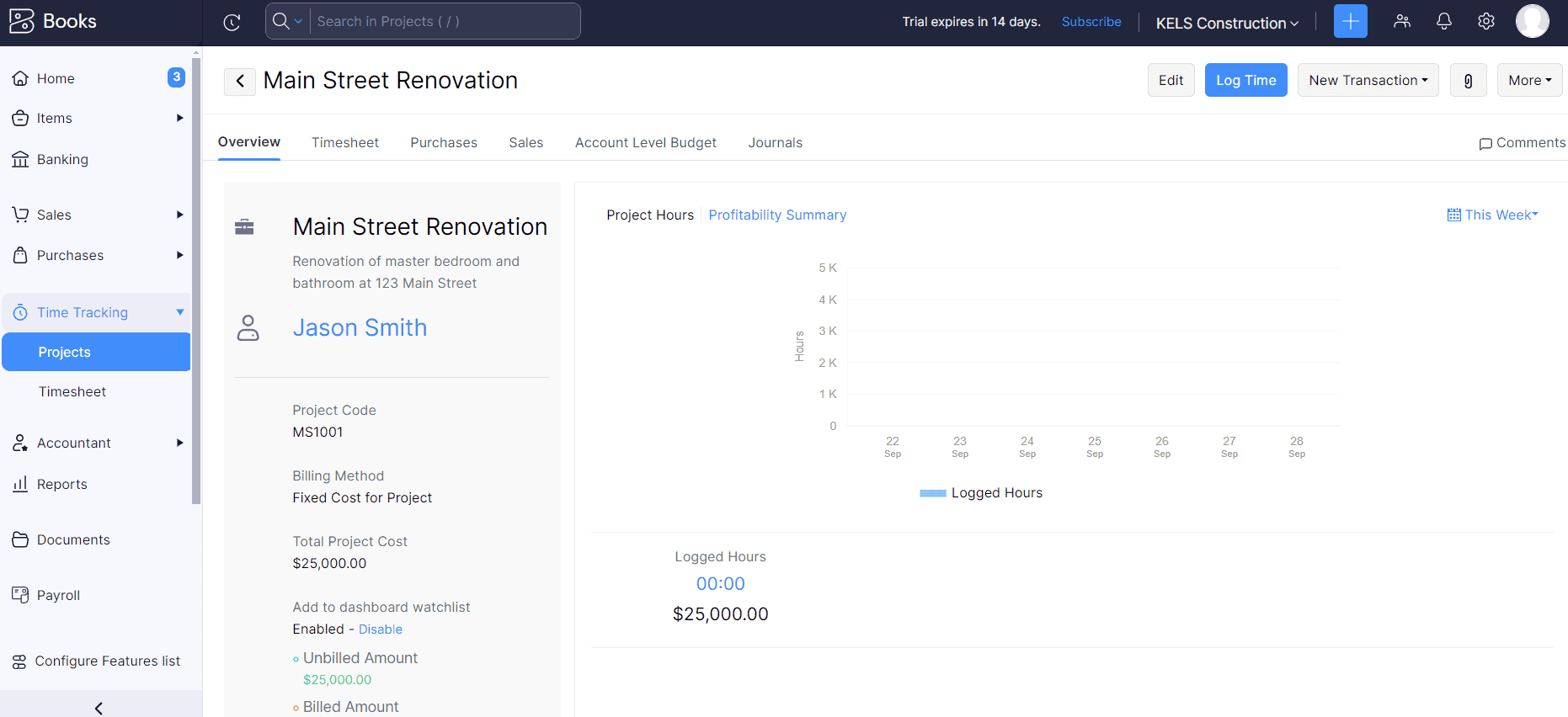 zoho books projects 2024