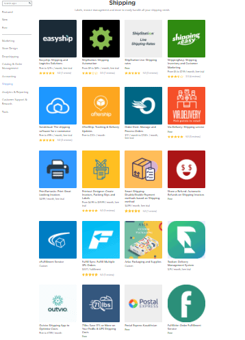 Ecwid App marketplace marketing addons