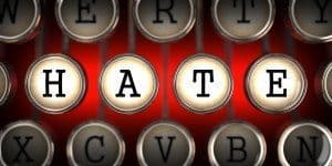 Hate on Old Typewriter's Keys.