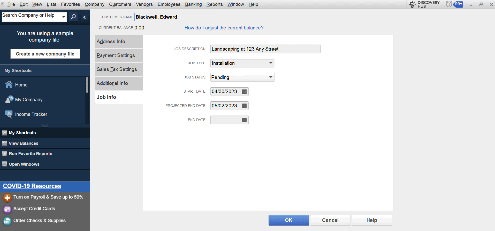 quickbooks pro project management