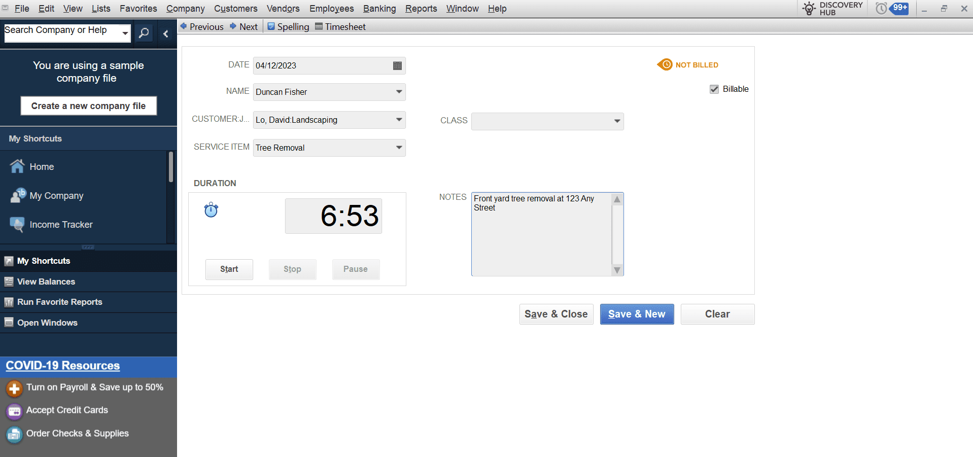 quickbooks pro time tracking