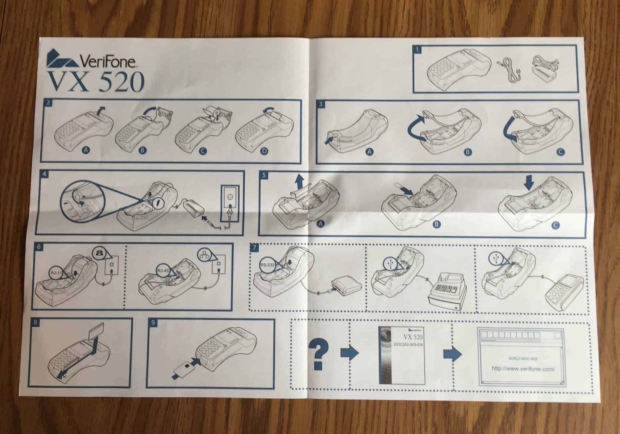 verifone vx520 instructions