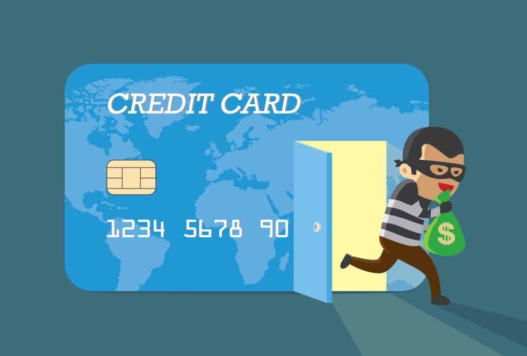 Thief stealing credit card data/money