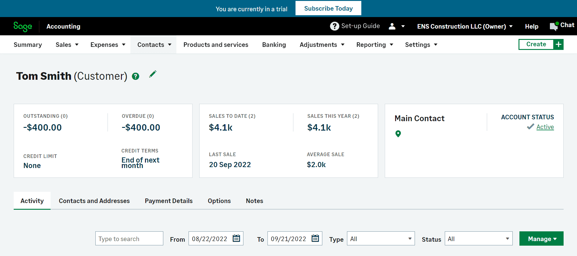 sage cloud review customer management