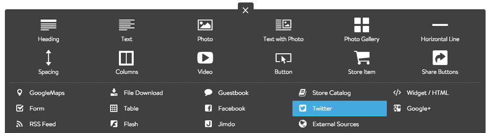 Jimdo screenshot