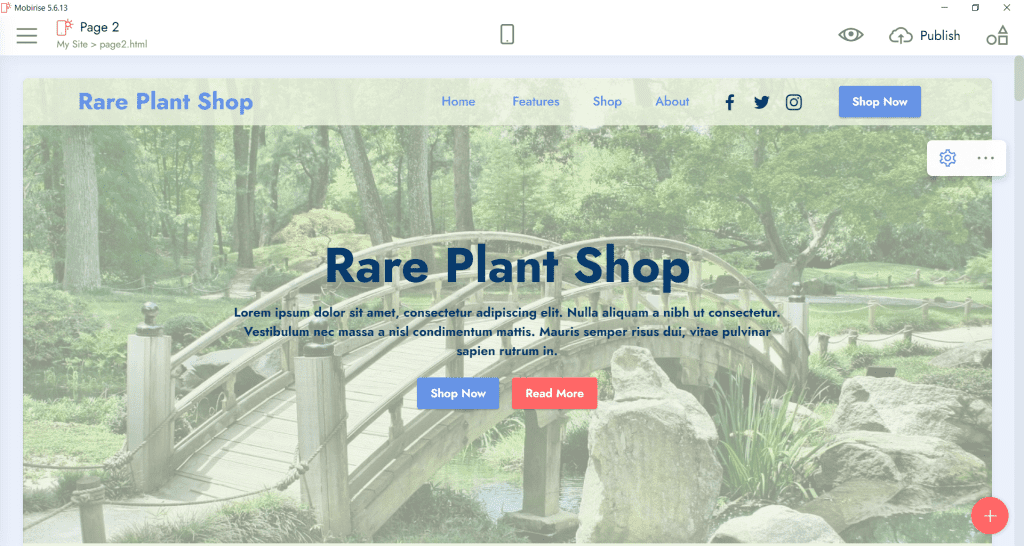 Mobirise free website builder