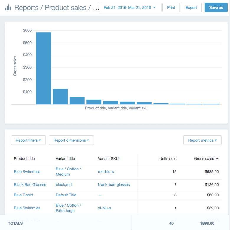Shopify POS screenshot