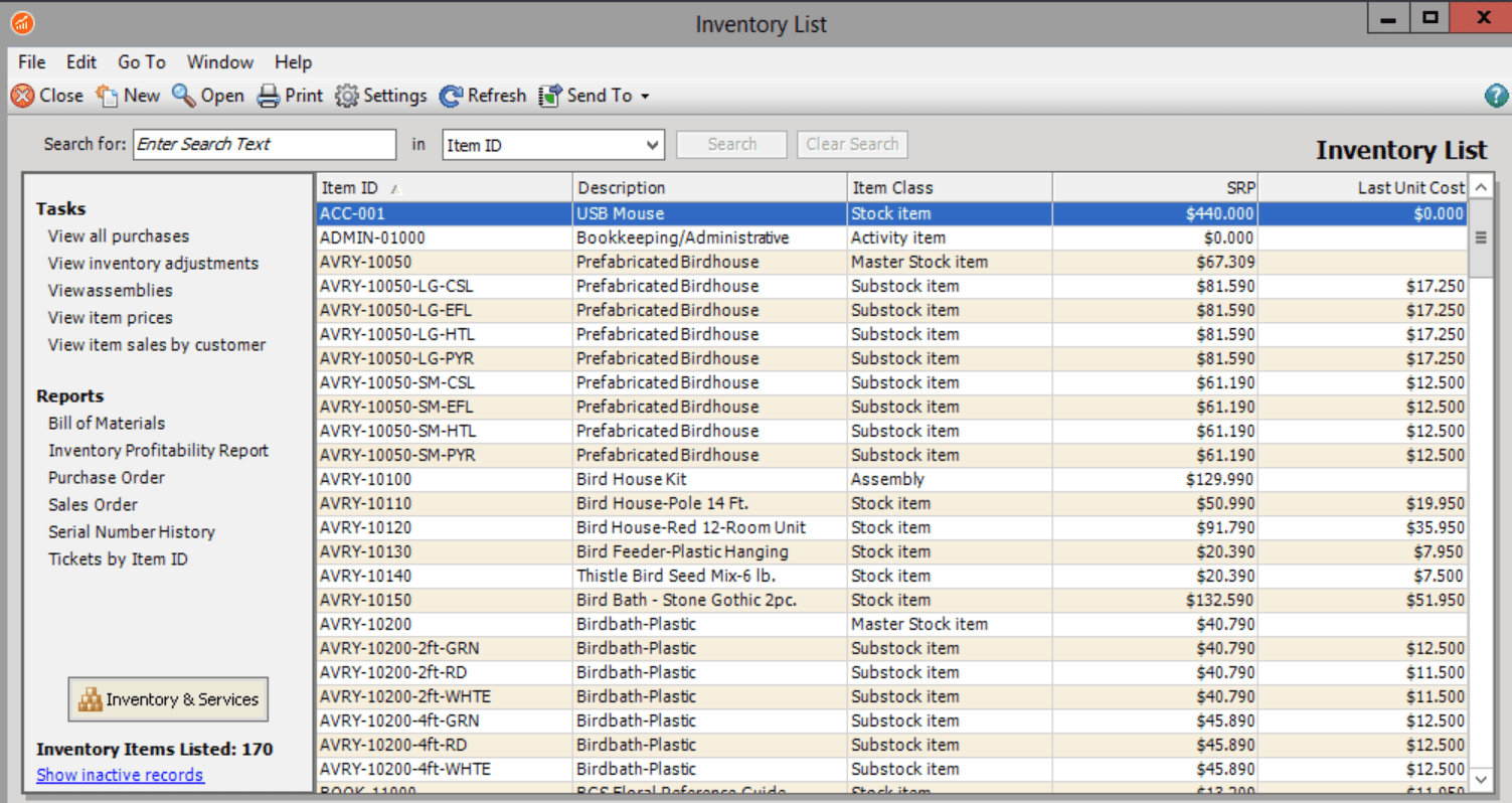 sage 50cloud review inventory