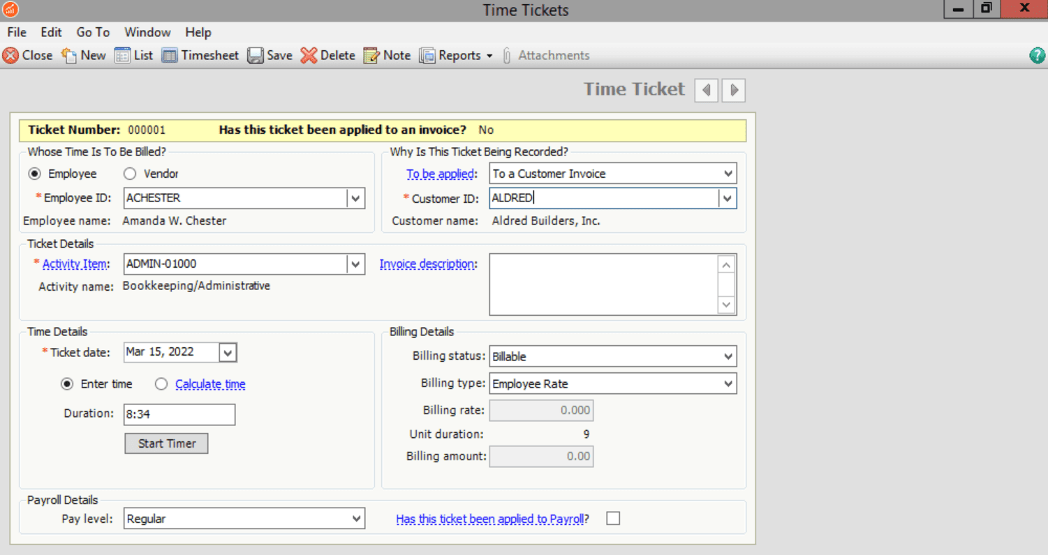 sage 50cloud review time tracking