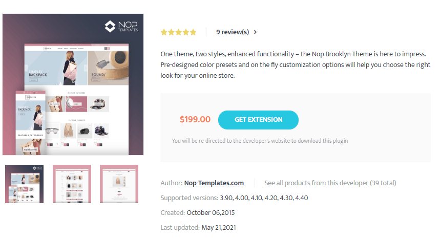 Screengrab of nopCommerce theme by Nop-Templates