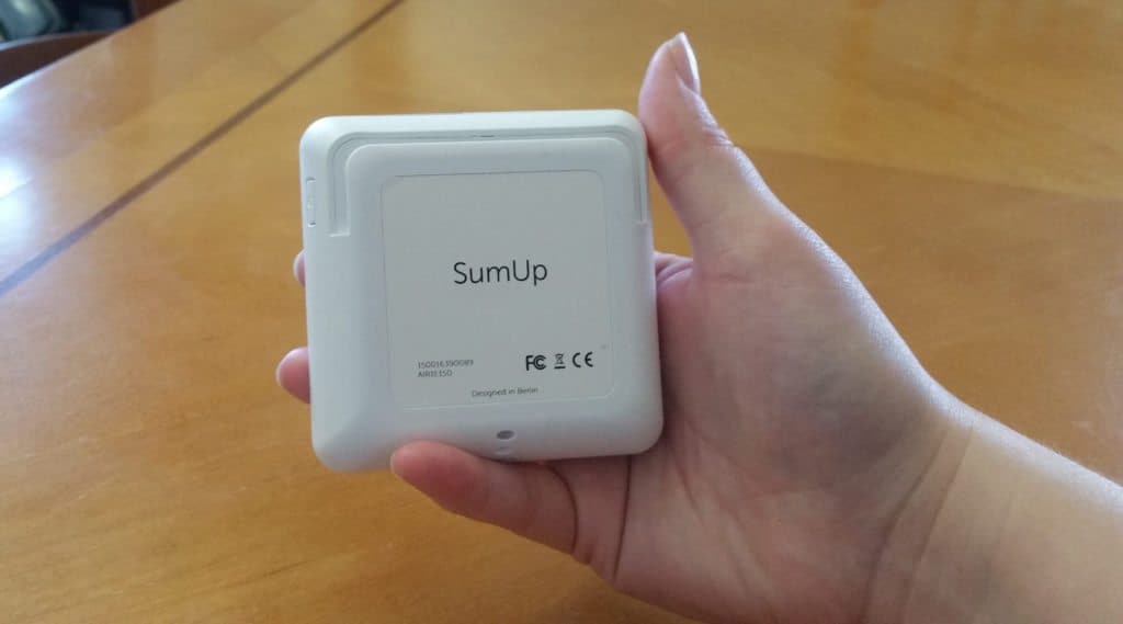 SumUp card reader back view