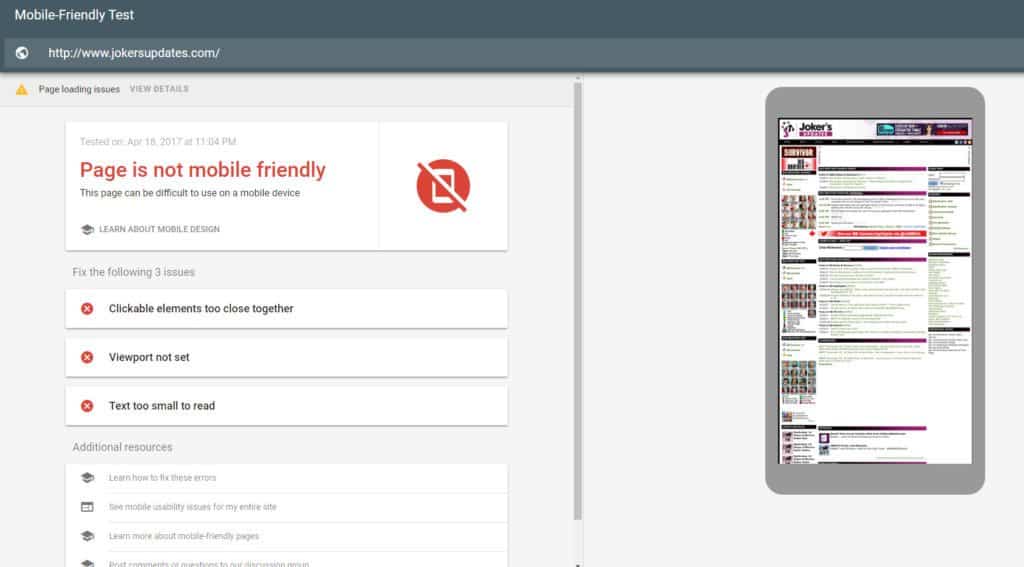 mobile sites