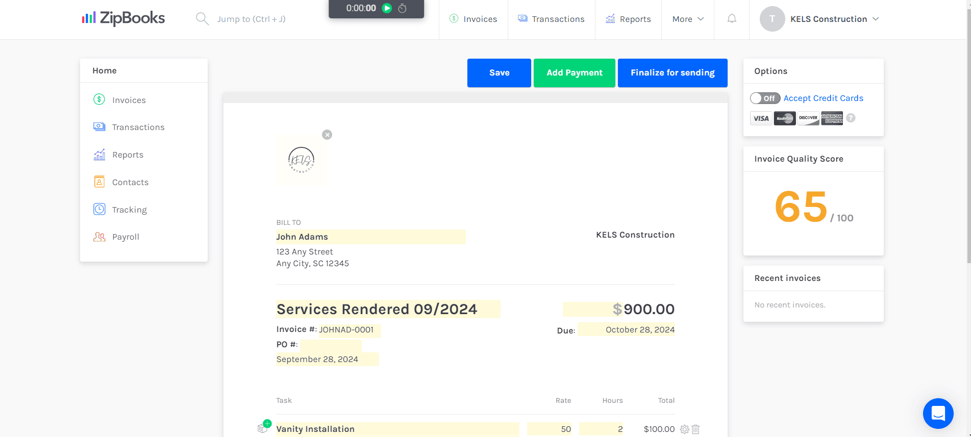zipbooks invoice 2024