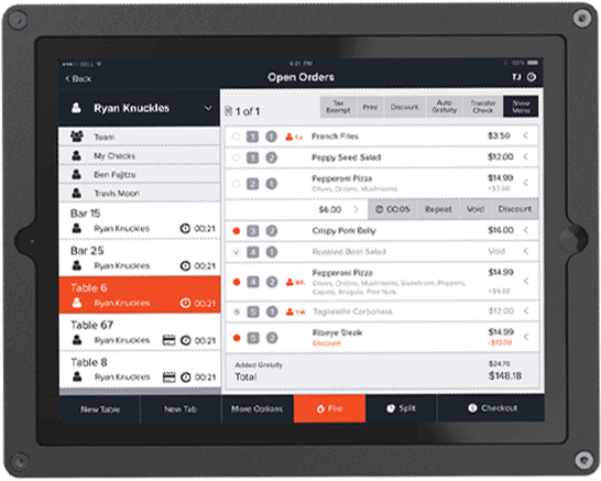brigade society restaurant-specific POS table orders