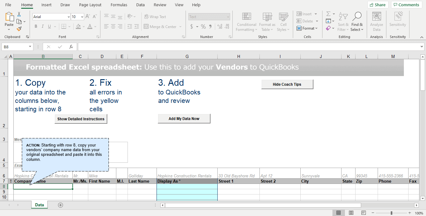 How To Import Vendors Into QuickBooks Pro