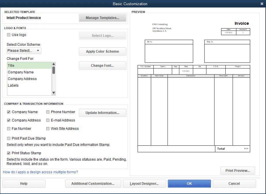 How to Customize Invoices in QuickBooks Pro