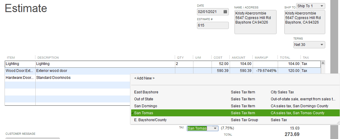 How to Create an Estimate in QuickBooks Pro