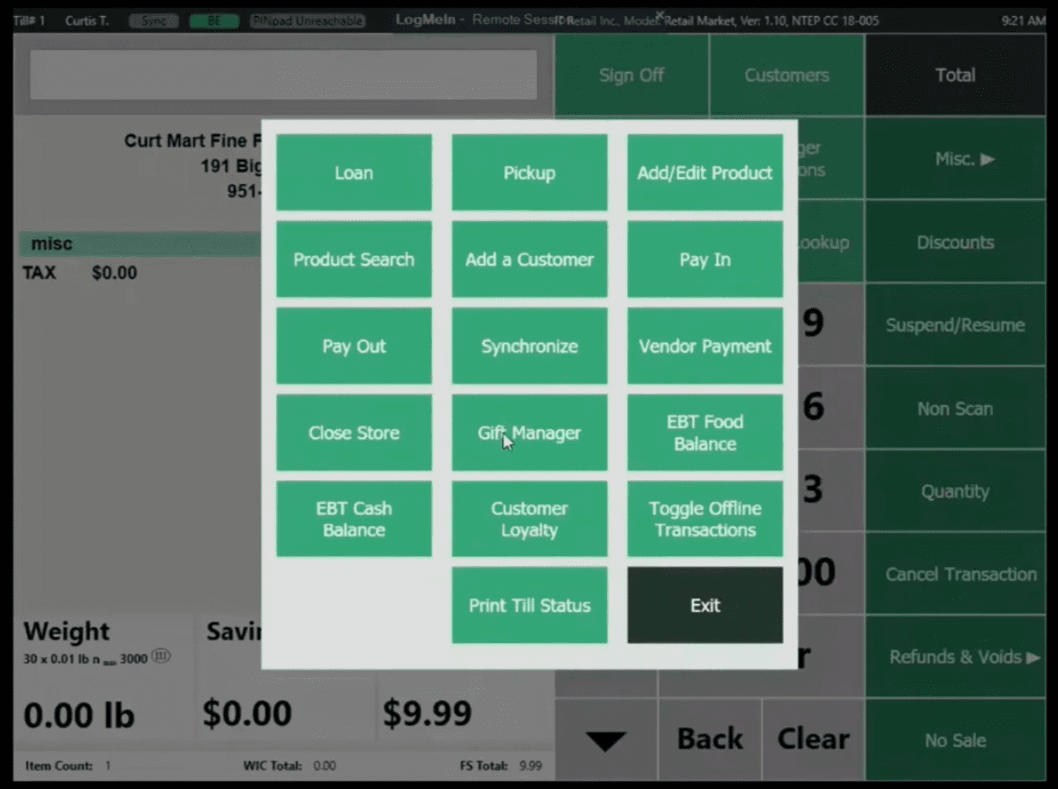 IT retail liquor store POS system