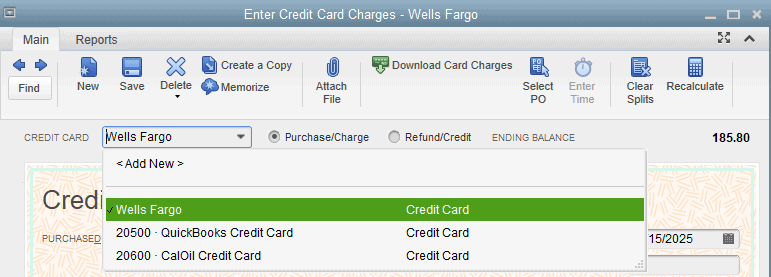 How To Enter Credit Card Charges In QuickBooks Pro
