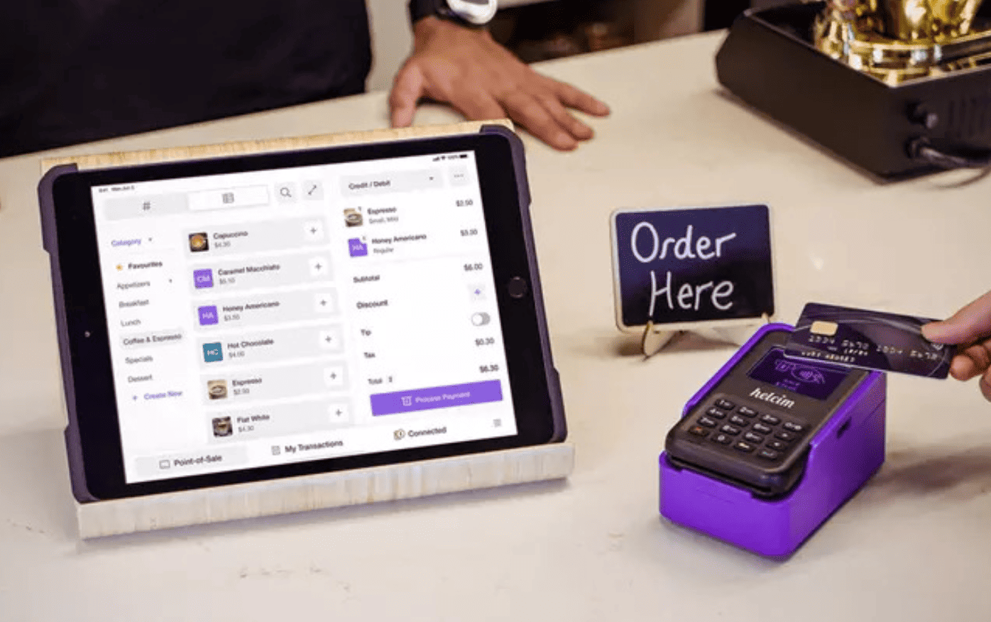 Helcim iPad POS system and card reader