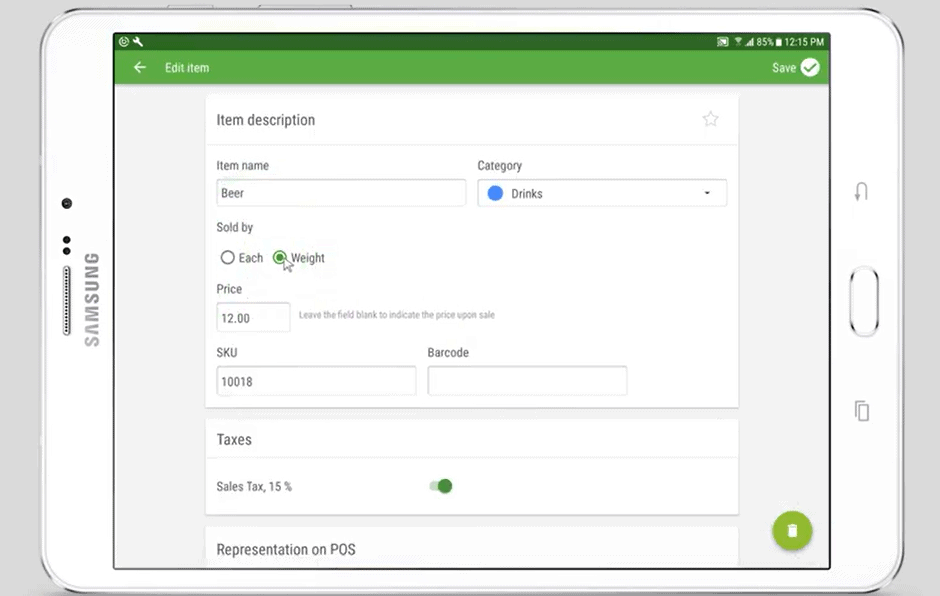 Loyverse iPad POS system