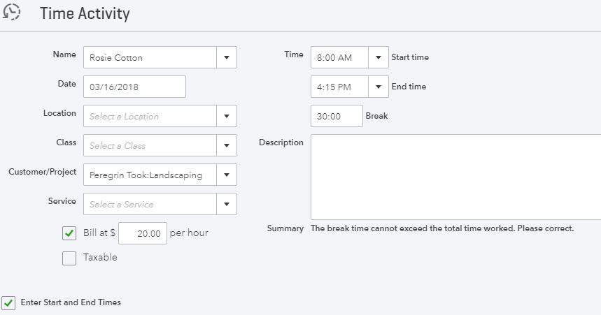 quickbooks online time tracking