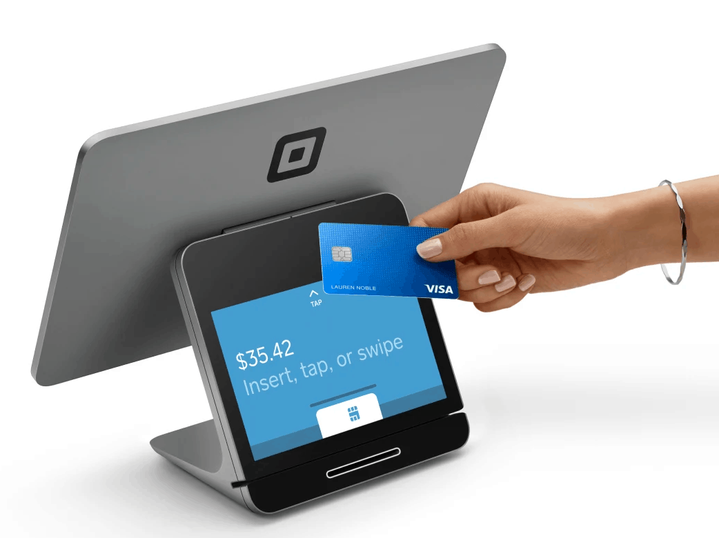 square register with credit card