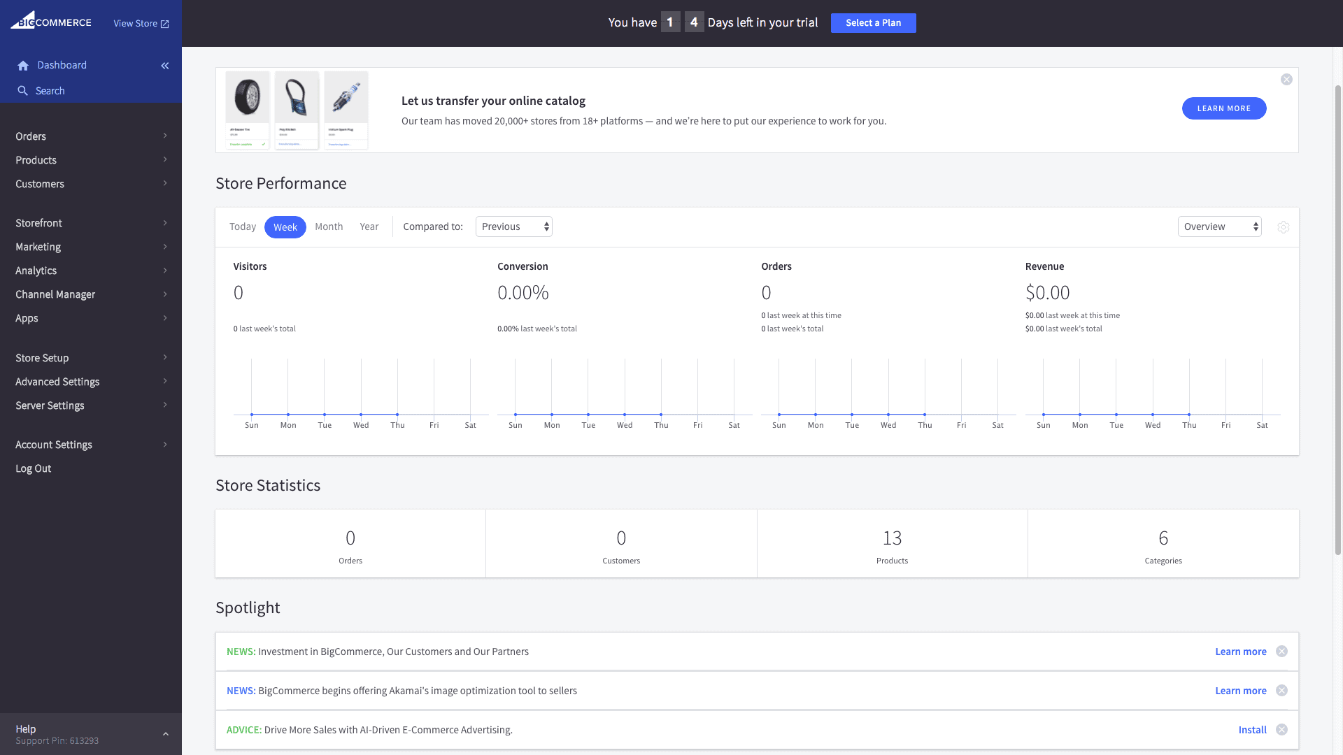 BigCommerce Store Performance Dashboard