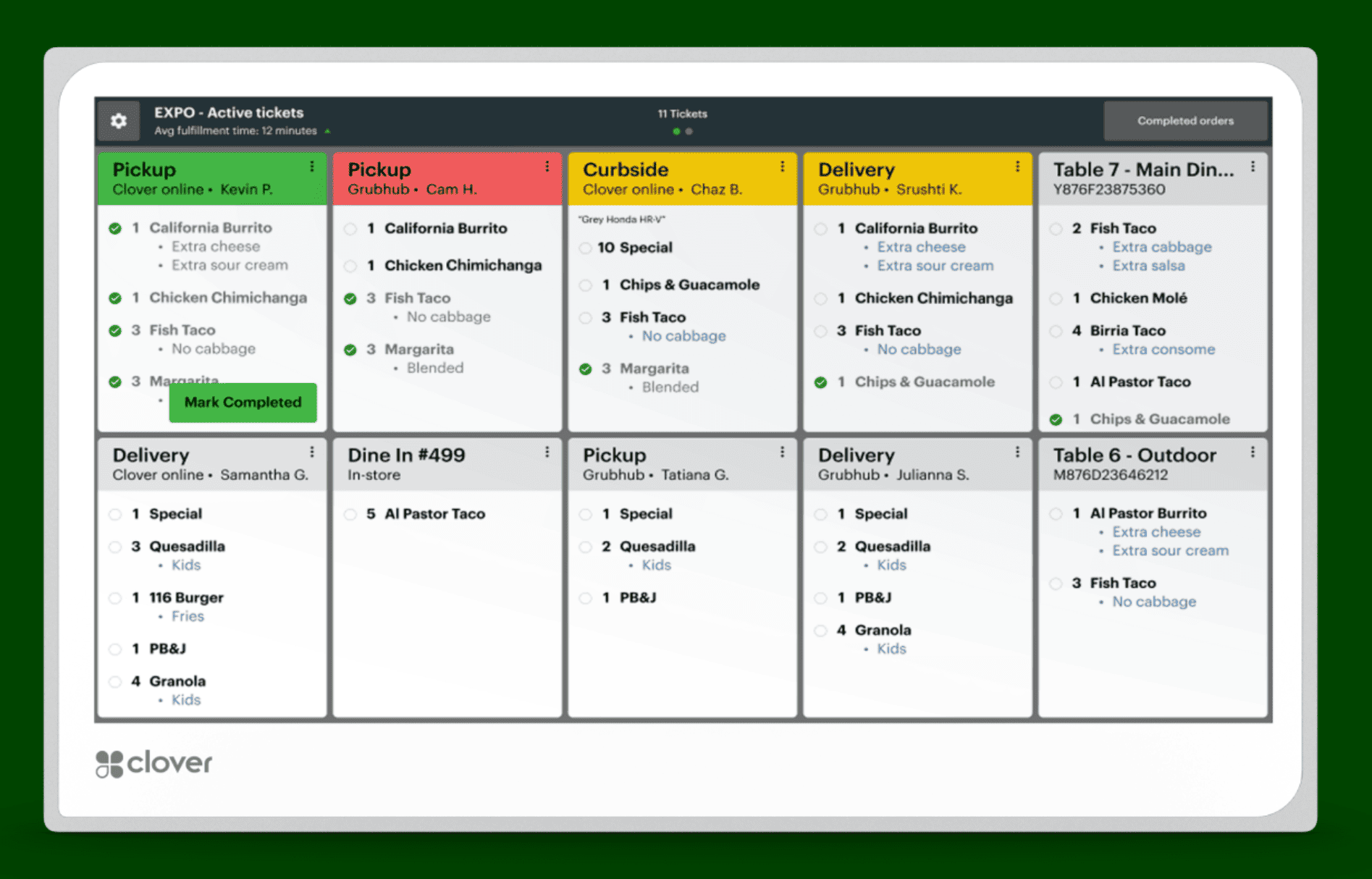 Clover KDS software