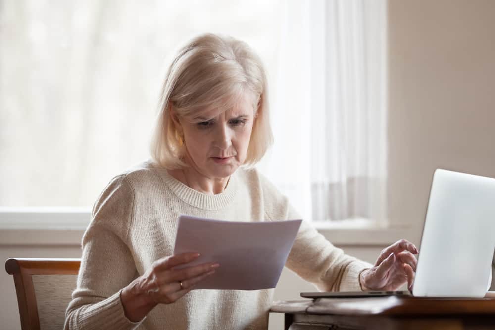 Woman worried about personal credit score