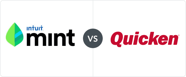mint vs quicken comparison logos