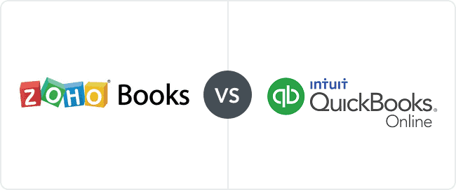 zoho books vs quickbooks online comparison logos
