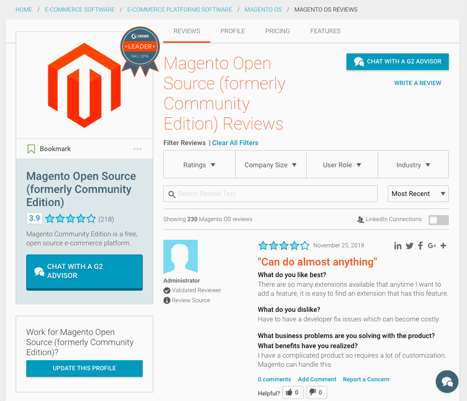 magento user reviews and ratings