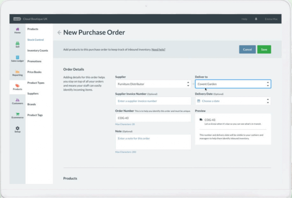 vend pos inventory system