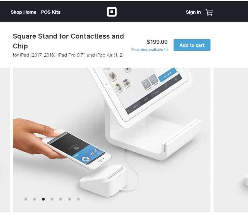 Square Stand for Contactless and Chip