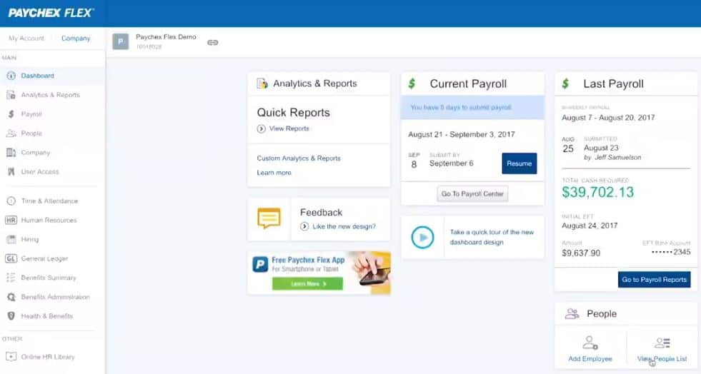 paychex dashboard