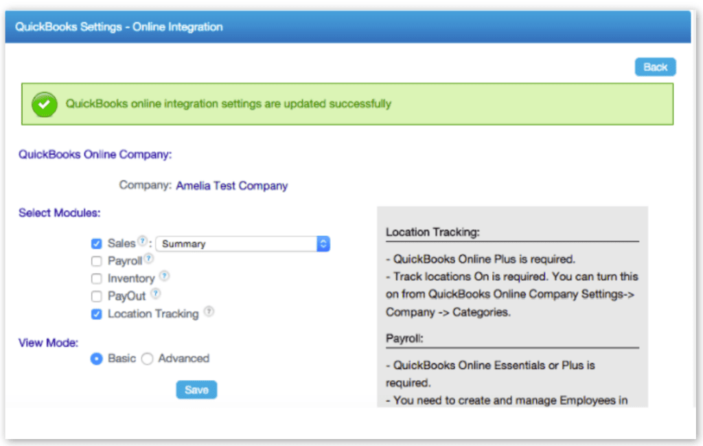 Revel POS system with QuickBooks integration