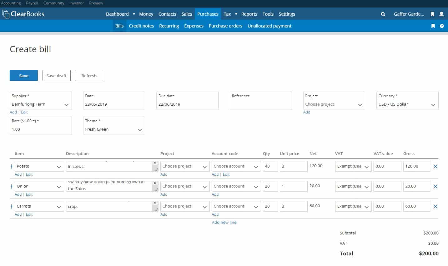 Clear Books accounts payable