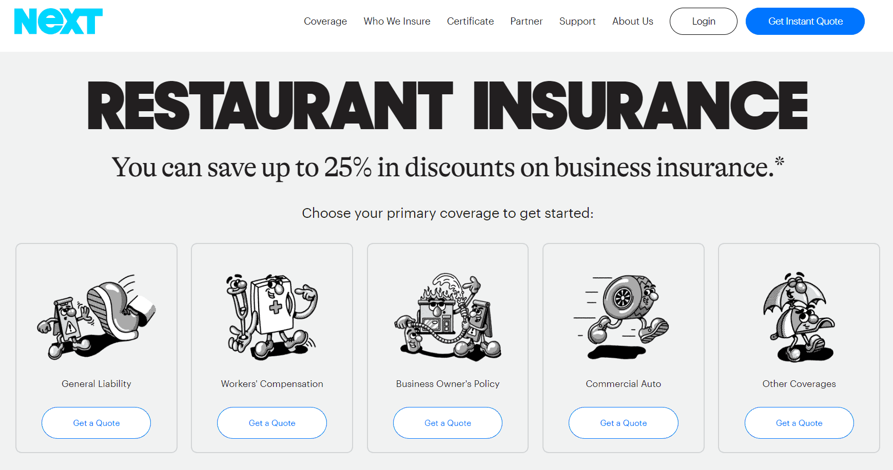 NEXT insurance for restaurants