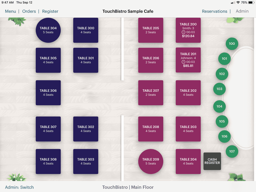 Touchbistro reviews table management