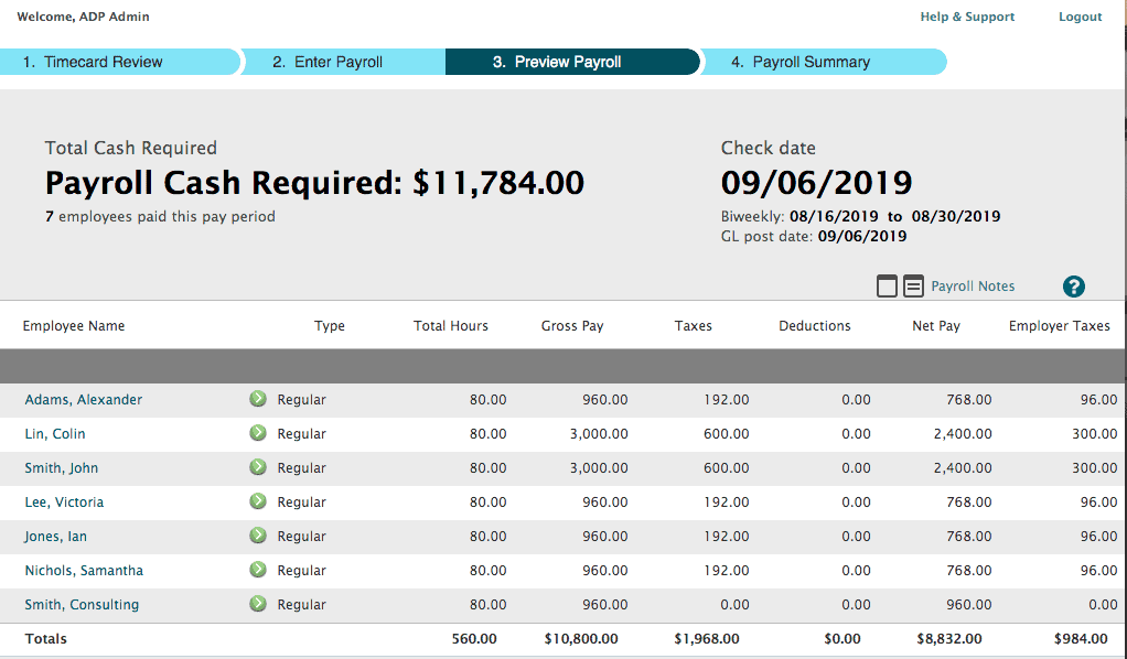 adp dashboard