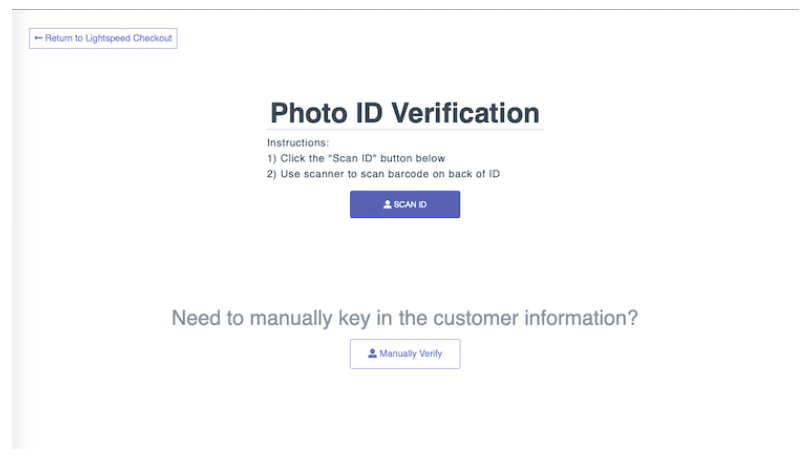 Lightspeed Restaurant POS age verification.