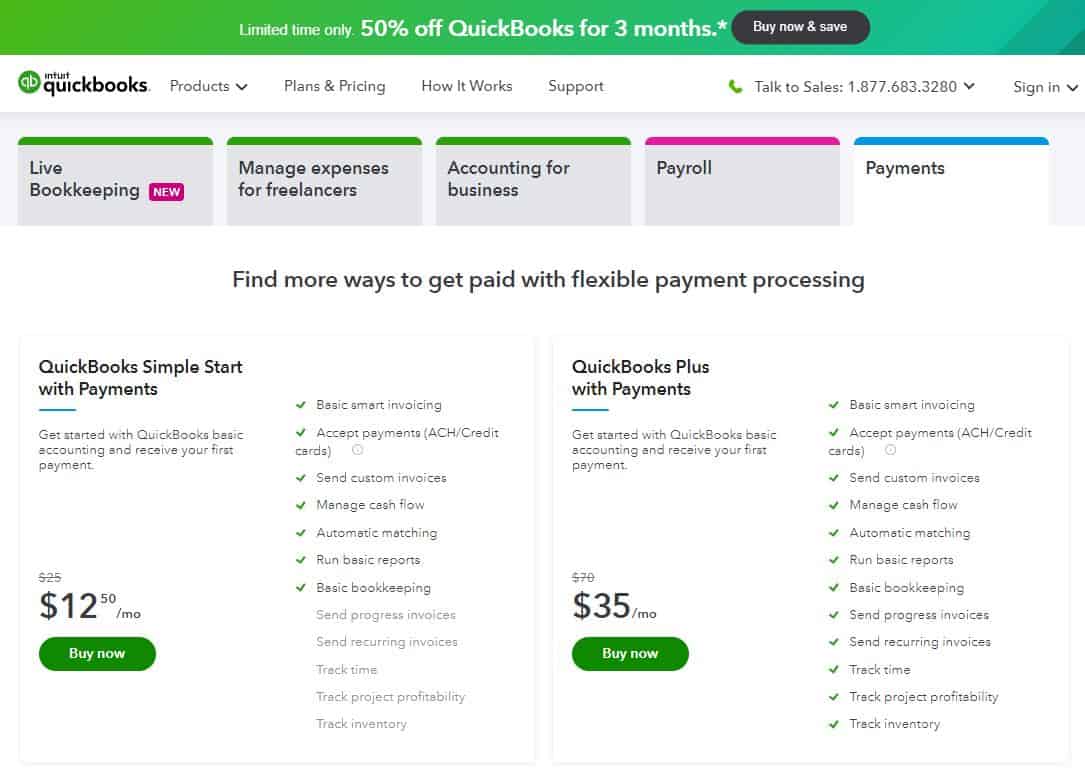 QuickBooks Payments Holiday Sale