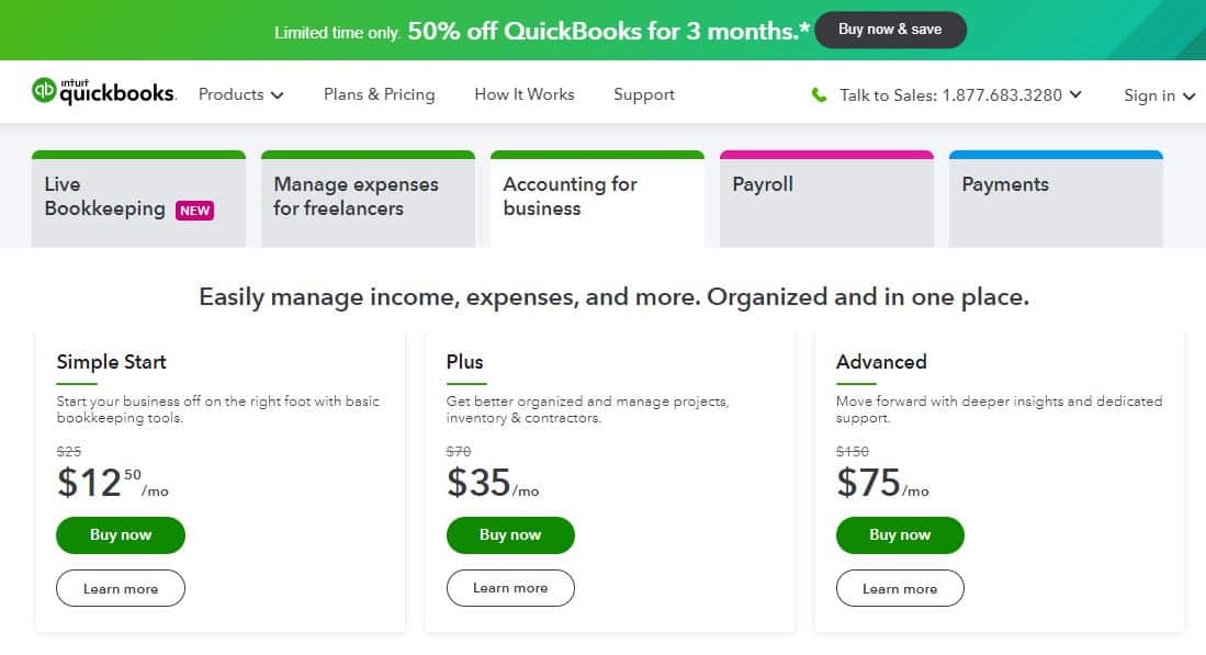 quickbooks online holiday sale
