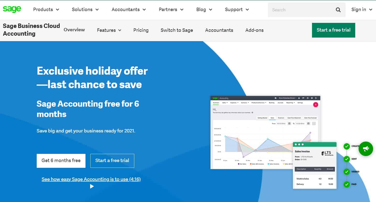 sage accounting holiday sale 2020