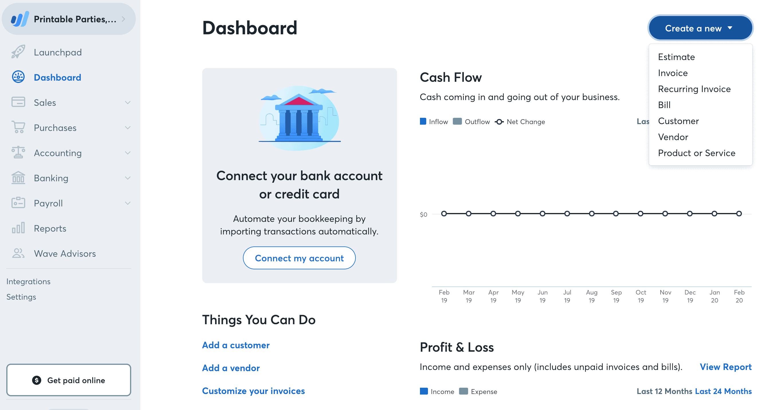 wave payroll dashboard