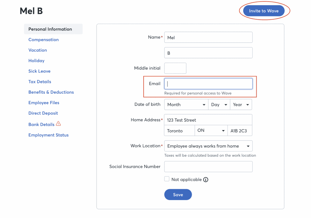 wave payroll hr and onboarding feature