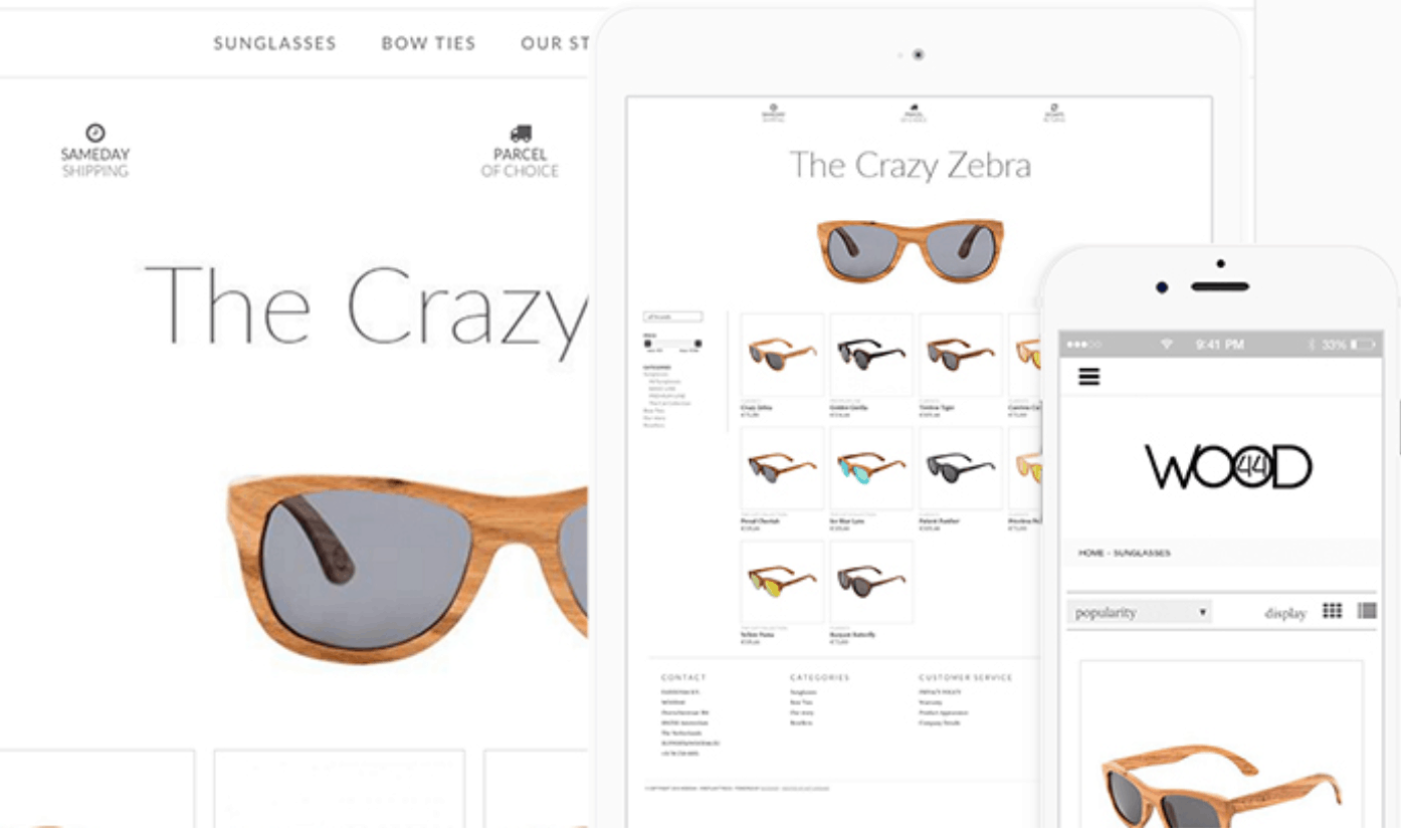 lightspeed ecommerce website on desktop, ipad, and mobile